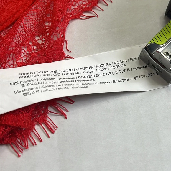 ZARA Red Lace Halter Crop Top Womens Size Large - Picture 4 of 7